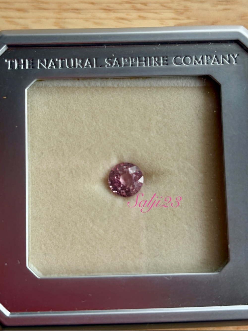 2.10 carat Natural round padparadscha sapphire with no enhancements